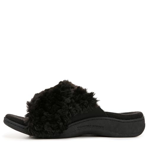 Vionic Womens Relax II Slides, Black Fabric 1, 8 M - Image 2