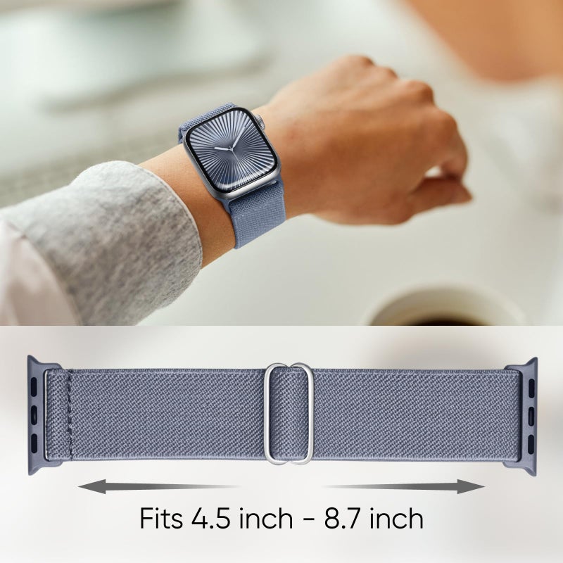 Knossen 8 Pack Stretchy Solo Loop Band Compatible with Apple Watch Bands for Women Men 40mm 38mm 41mm 42mm 44mm 45mm 46mm 49mm, Nylon Braided Strap for iWatch Series 11 10 9 8 7 6 SE 5 4 3 Ultra 3 Ultra 2 - Image 4
