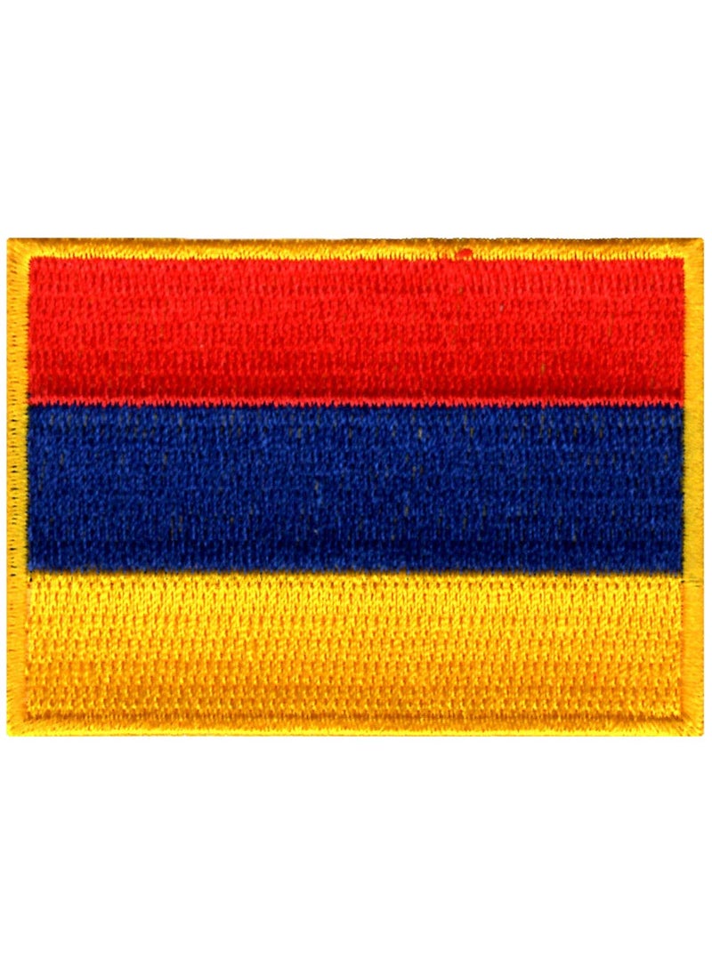 Artist Unknown - Armenia Flag Applique Embroidered Sweing Patch Suitable for Jackets, Bags, T-Shirts, Jeans, Pants, Outdoor Clothing ; Size: 7cm x 5cm ; Imported from Malaysia (1 Piece). - Image 1