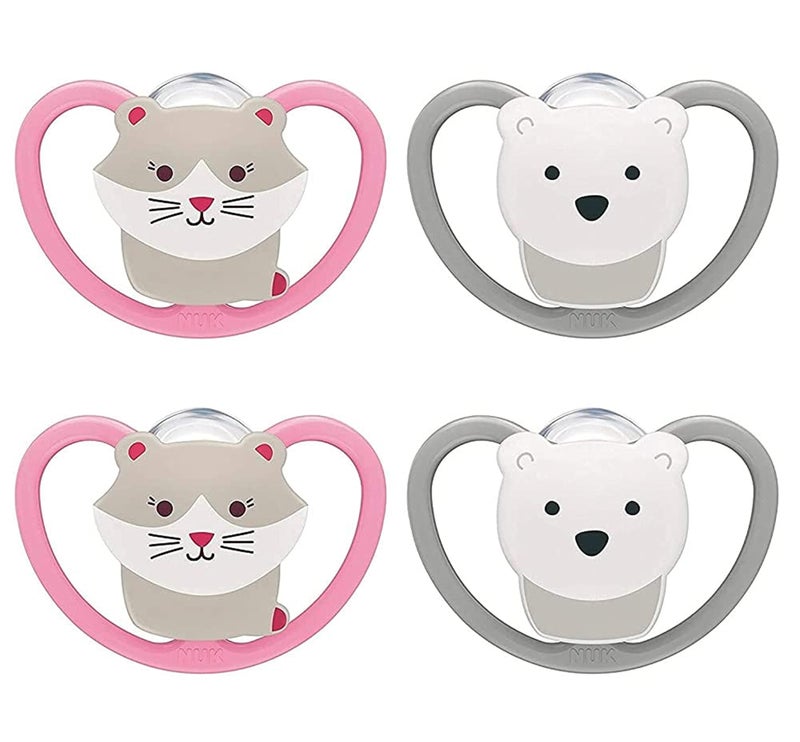 NUK Space Orthodontic Pacifiers 618 Months CatFirefly 009 Pounds Pack of 2