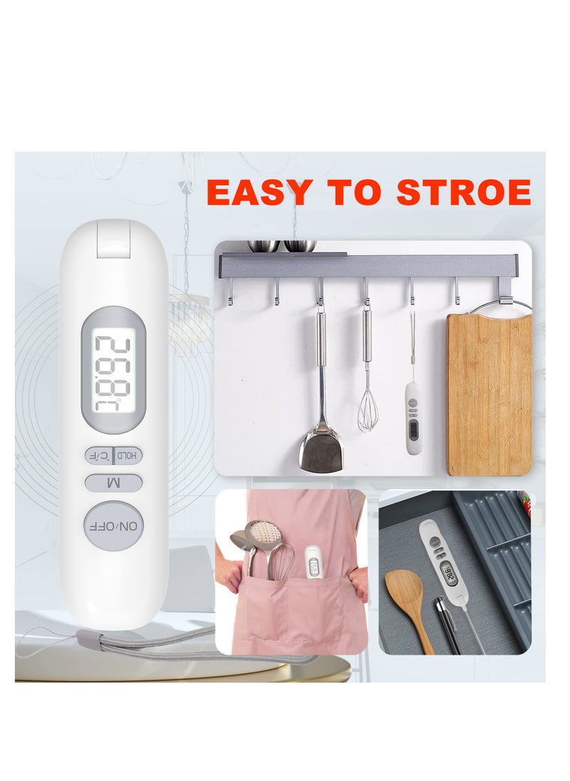 SYOSI - Rechargeable Thermometer for Cooking, Kitchen,Cooking,Sugar, Baking, Milk, Tea, Food Thermometer Digital，Hot Liquid Thermometer, Chef Thermometer for BBQ, Meat, Liquid, Baking, Bread - Image 1