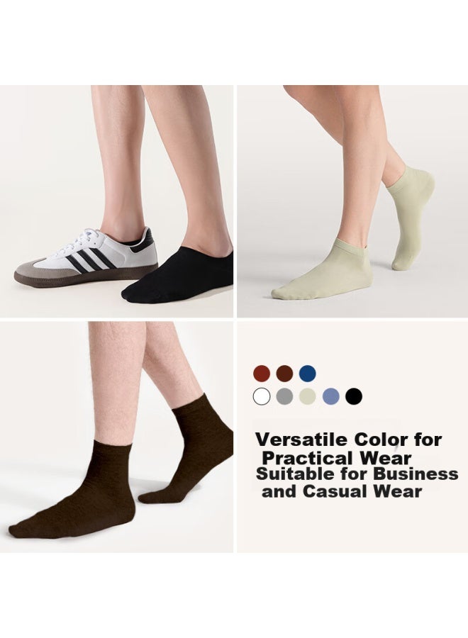 ubras Xinjiang Cotton Breathable Men'S Mid-Tube Socks Cotton Socks Men'S Odorless Antibacterial Sports Socks 5 Pairs Couple Multi-Color Right Angle - Image 3