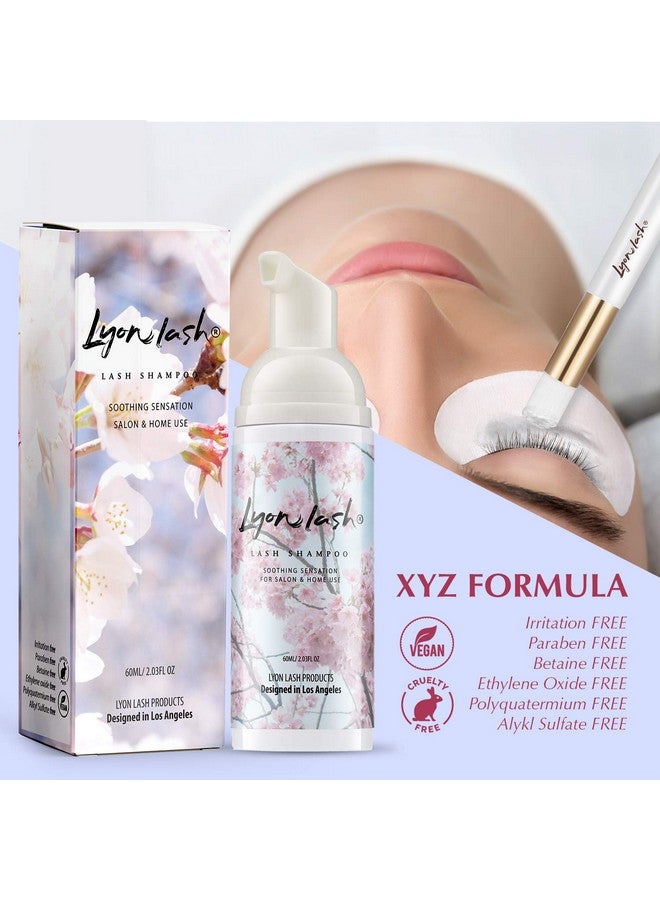 Lyon lash Eyelash Extension Shampoo Lyon Lash Eyelid Foam Cleanser/Gentle Formula For Sensitive People/Paraben & Sulfate Free/Remove Eye Makeup & Oil & Dust/For Salon And Home Use (60Ml Without Brushes) - Image 3