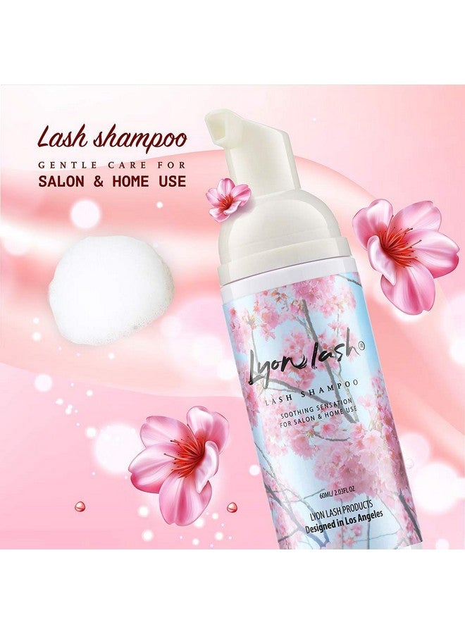 Lyon lash Eyelash Extension Shampoo Lyon Lash Eyelid Foam Cleanser/Gentle Formula For Sensitive People/Paraben & Sulfate Free/Remove Eye Makeup & Oil & Dust/For Salon And Home Use (60Ml Without Brushes) - Image 4