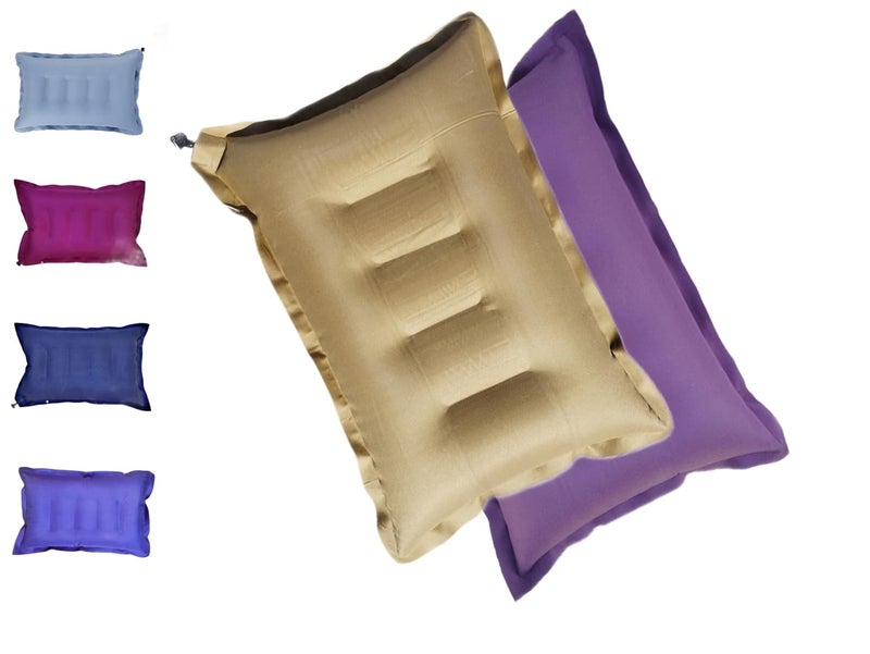 RAV Soft Cotton Fabric Travelling Pillow Lightweight Portable Washable Suitable to Multi Color Pack of 2 - Image 1
