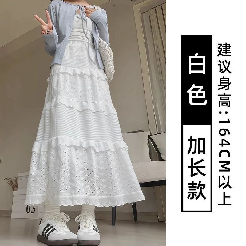 2024 Spring Summer White Fairy Cake Skirt [White]-[Internal]] - Image 2