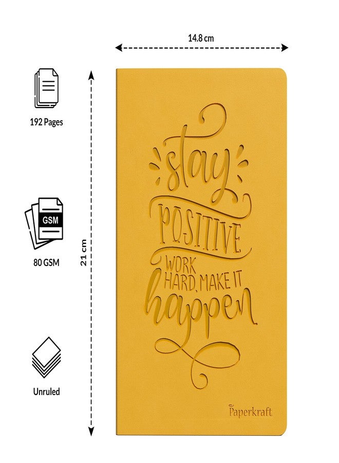Paperkraft Designer Series with Pu Leather - Yellow Color,192 Pages, Pack of 1 - Image 5