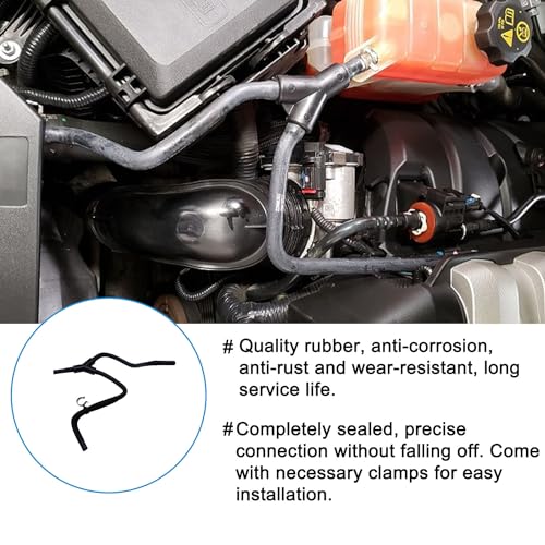 koxuyim Engine Coolant Overflow Recovery Tank Hose, Upper Radiator Tank Inlet Hose Reservoir Hose Fit 13-21 Cadillac ATS CTS Camaro 2.0L 22908202 84727330 - Image 3