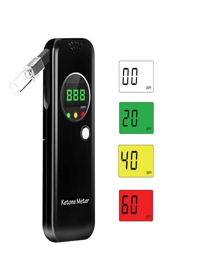 coolker Ketone Breath Analyzer, Portable Ketosis Tester for Family Health with 10pcs Mouthpieces(Black) - Image 5