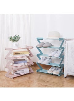 GTC GTC® Z Type Lightweight Space Saving Shoe Organizer Rack for Home and Office (S 353-25) (Pink)  - Image 4