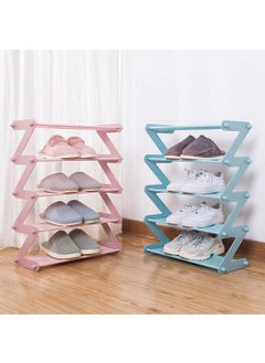 GTC GTC® Z Type Lightweight Space Saving Shoe Organizer Rack for Home and Office (S 353-25) (Pink)  - Image 2
