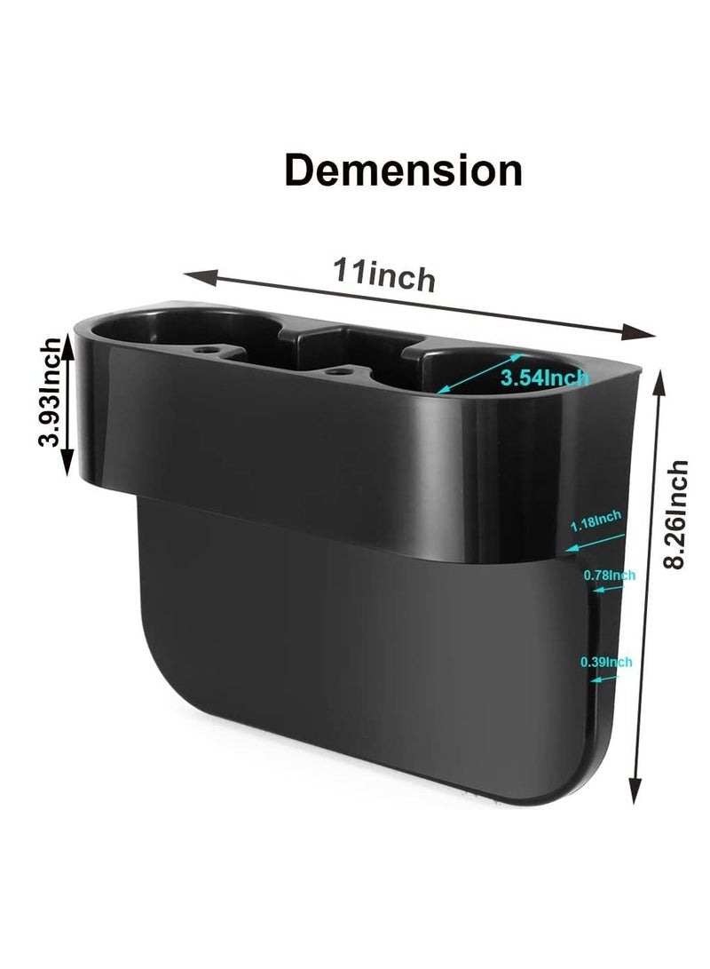 SOLARAE Car Cup Holder, 2Pcs Seat Cup Cell Phone Drinks Holder with Car Mesh Organizer - Image 2
