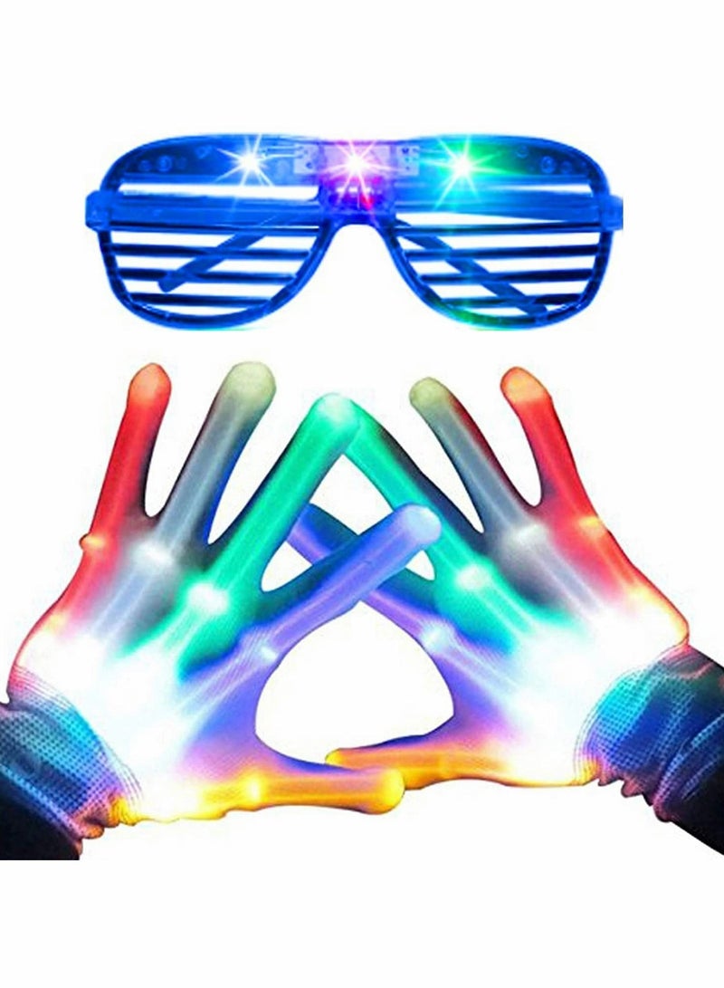 نيبمينينت Light Up Gloves and Flashing LED Glasses - Image 1