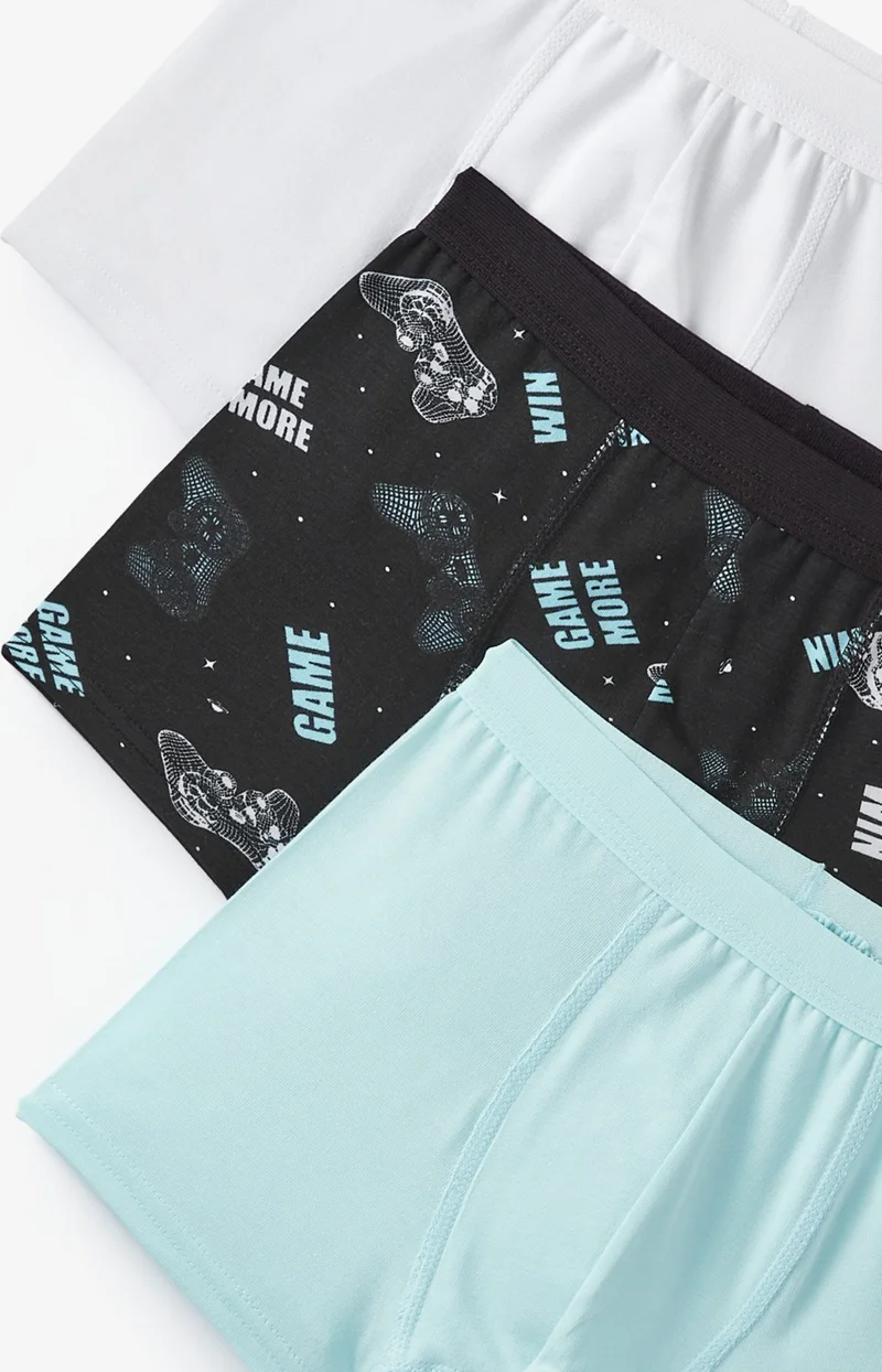جون Boy Game Patterned 3-Pack Boxer