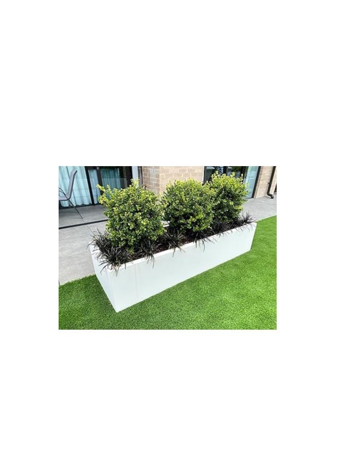 Generic GRP Fiberglass Rectangular Long White Pot 90x30x30cm (LWH) for Plants and Flower White Color Pots for indoor and Outdoor 