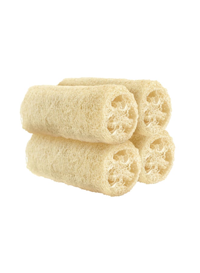 HillSpring Organic Natural Loofah Sponge for Cleaning and Showering Plant Fiber Body Bath Scrubber 100 Plastic Free Compostable Set of 4 - Image 2