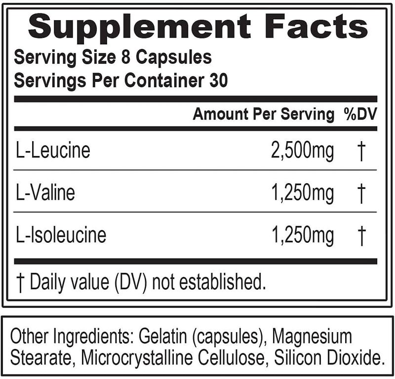 Evlution BCAAs Amino Acids Supplement for Men  EVL 211 5g BCAA Capsules for Post Workout Recovery and Lean Muscle Builder for Men  BCAA5000 Branched Chain Amino Acids Nutritional Supplement  30 Servings - Image 2