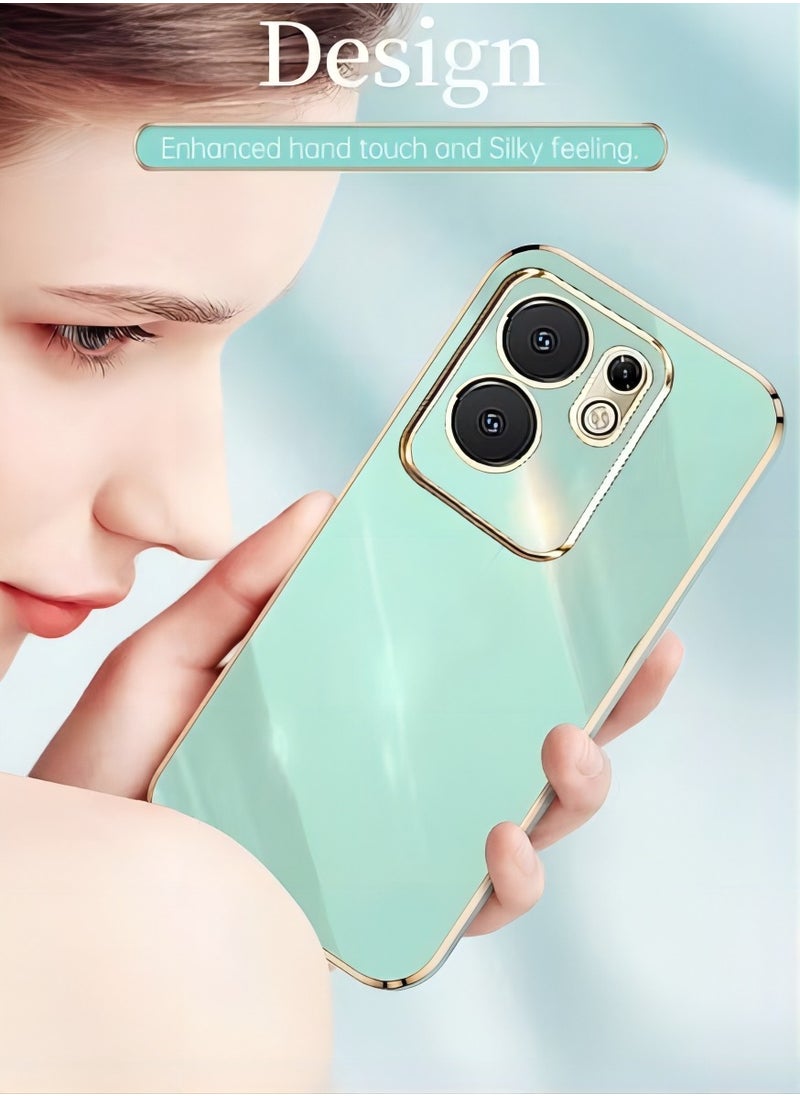 ICARLUS For Infinix Zero 30 4G Case Glossy Electroplating TPU Protective Cover Gold-Green  - Image 3