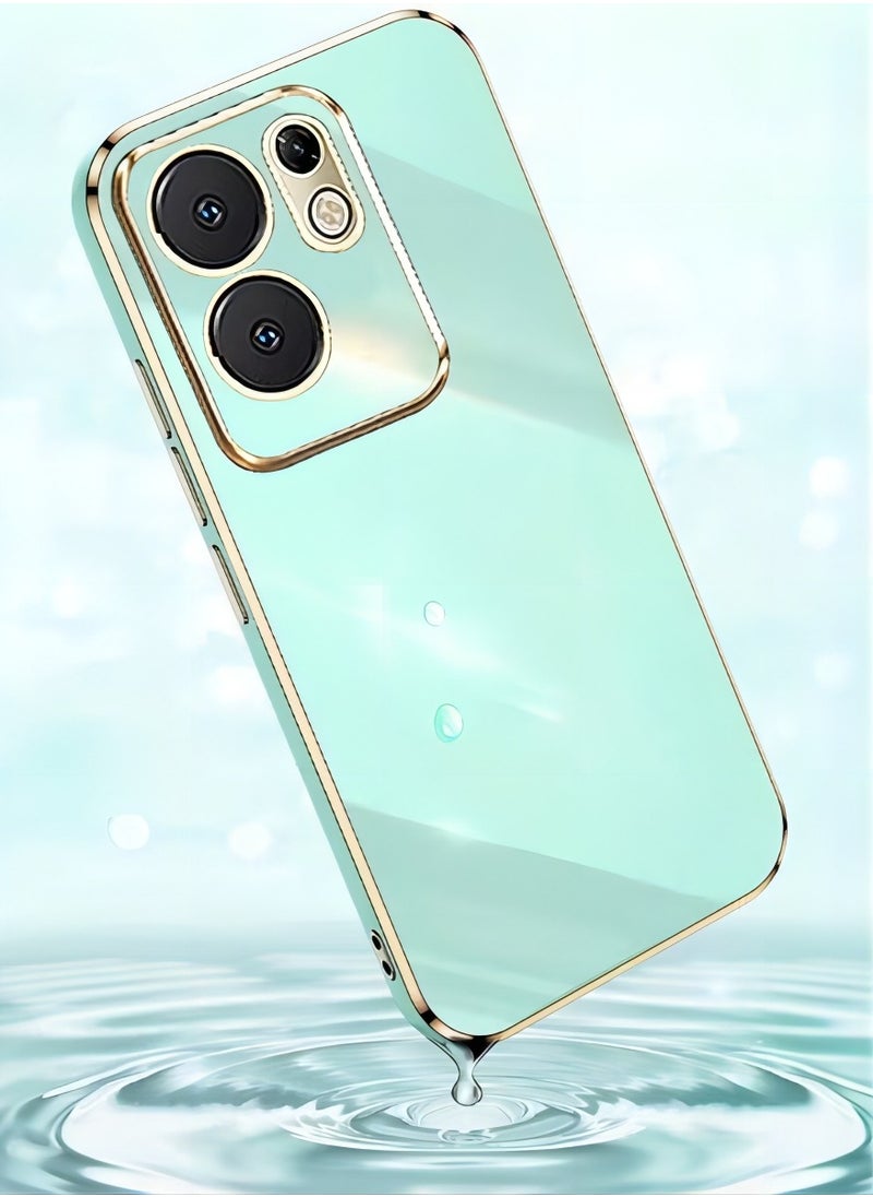 ICARLUS For Infinix Zero 30 4G Case Glossy Electroplating TPU Protective Cover Gold-Green  - Image 2