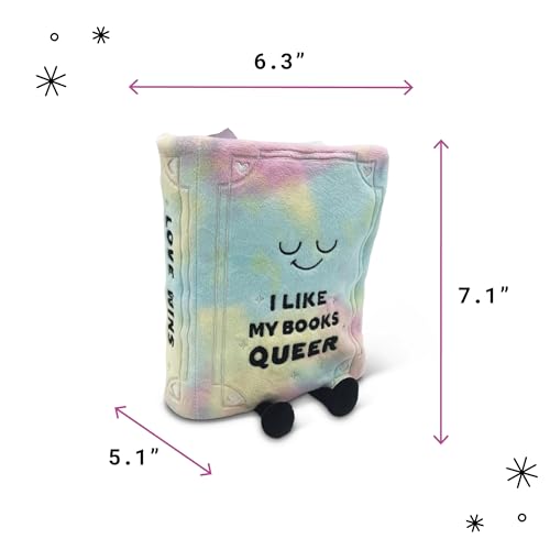Punchkins Book Plushie I Like My Books QueerGift for Book Lovers Silly Plush Toy for Gifting - Image 5