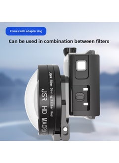 General For GoPro Hero5/6/7 Motion Camera Filter Waterproof Shell Filter Accessories-stackable Version-Color:Waterproof Shell Filter Holder + 24x Macro/submersible Purple Filter Jsr-1371-08  - Image 3