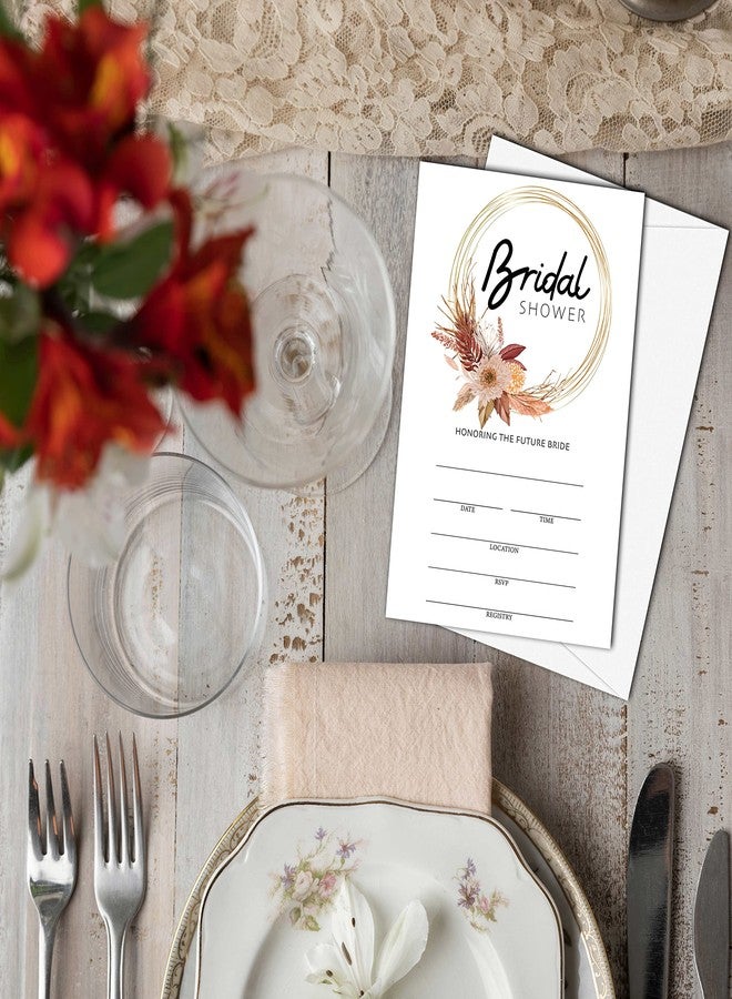 Levitatinyear Pampas Grass Bridal Shower Invitations with Envelopes, 25 Pcs Boho Tropical Desert Blank Fill-in Invites for Wedding Reception, Engagement Party, Bachelorette Party(15) - Image 5