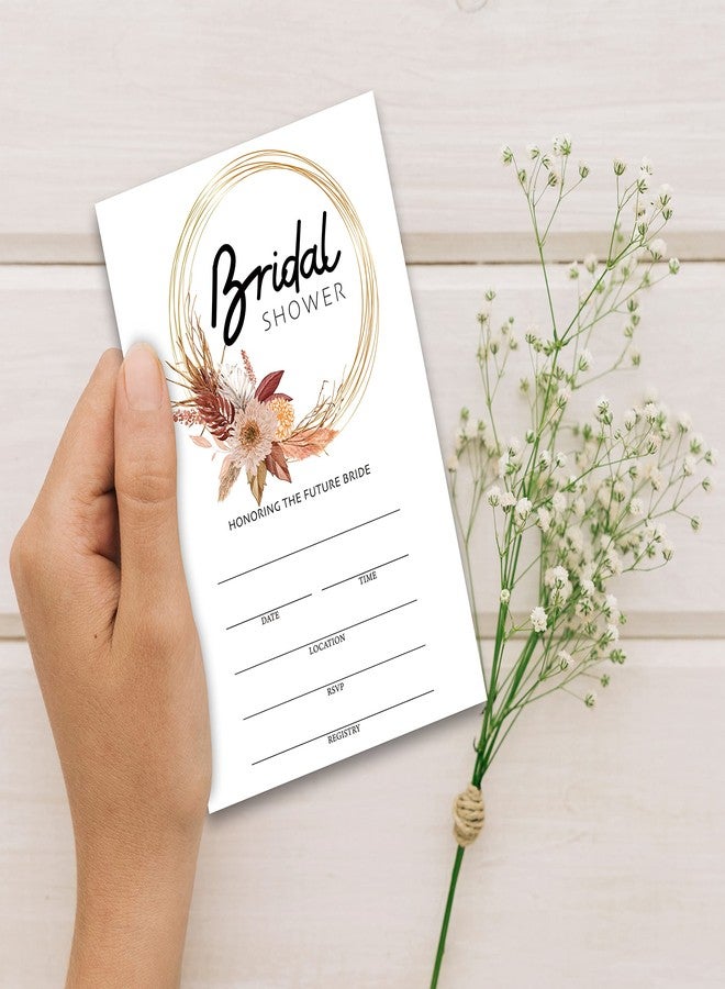 Levitatinyear Pampas Grass Bridal Shower Invitations with Envelopes, 25 Pcs Boho Tropical Desert Blank Fill-in Invites for Wedding Reception, Engagement Party, Bachelorette Party(15) - Image 3
