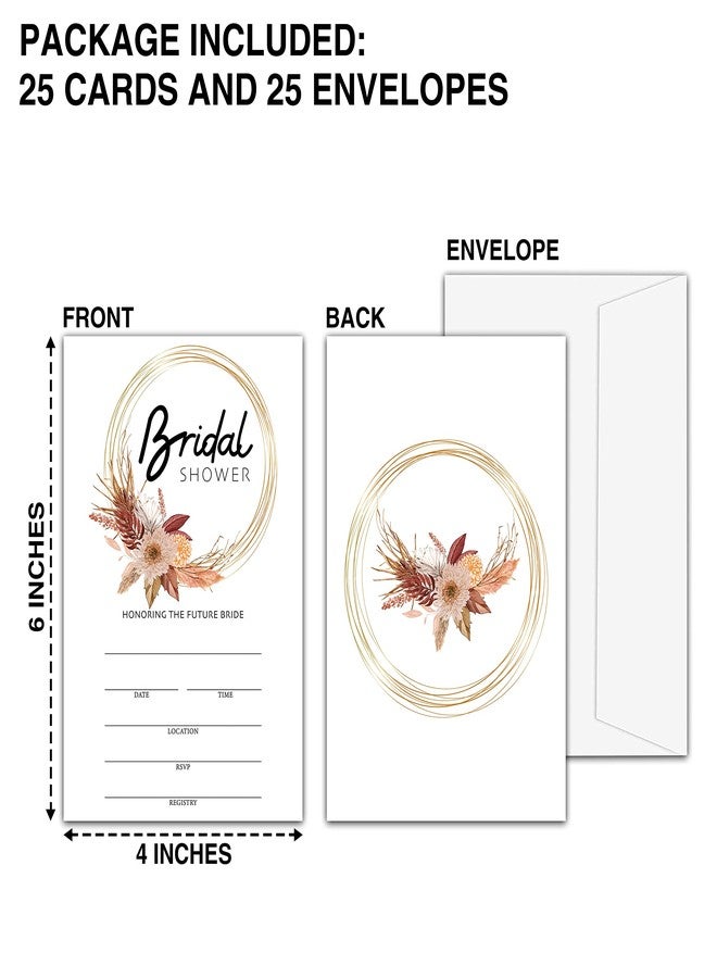 Levitatinyear Pampas Grass Bridal Shower Invitations with Envelopes, 25 Pcs Boho Tropical Desert Blank Fill-in Invites for Wedding Reception, Engagement Party, Bachelorette Party(15) - Image 4