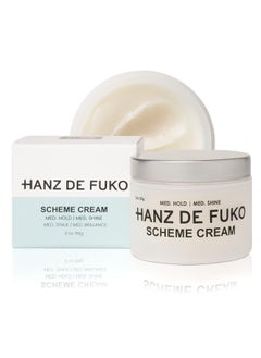 Hanz de Fuko Scheme Cream – Premium Men's Hair Styling Cream with Medium Hold & High Shine Finish, 2 oz.