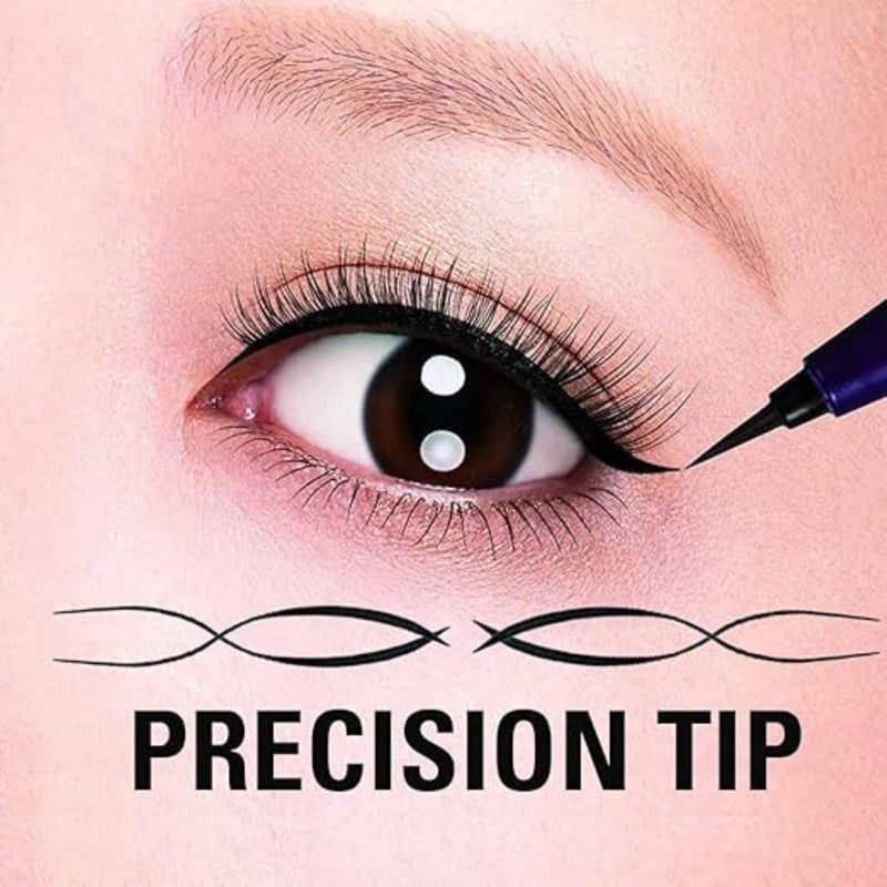 Heroine Make by KISSME Waterproof Eyeliner with Ultra-Fine 0.1mm Tip, Liquid Eyeliner Pen for Sensitive Skin, Cat Eye Liner for Long Lasting Wear, Made in Japan, Jet Black, 1 Count, SMOOTH - Image 5