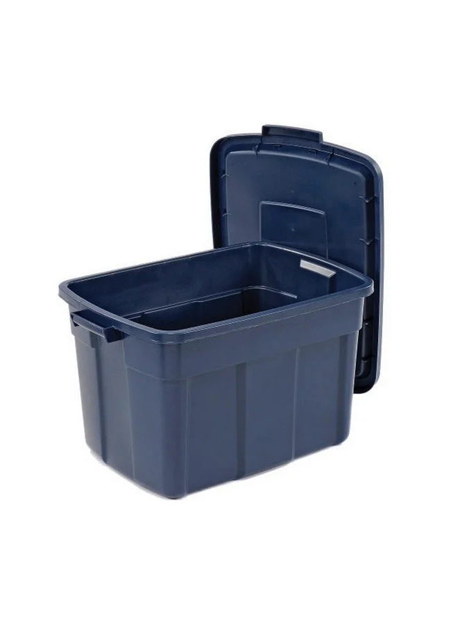 Rubbermaid Roughneck Durable Construction Storage Box Navy Blue 31 Gal RMRT310000