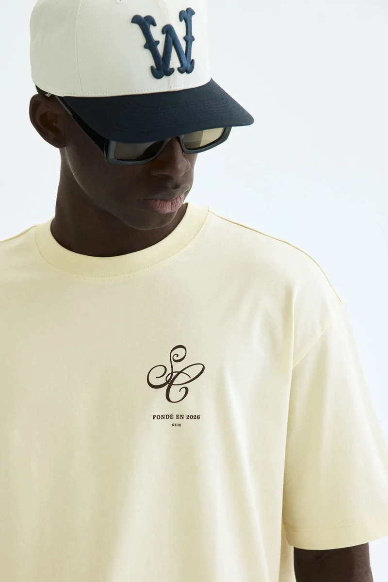 H&M  Relaxed Fit Printed T-shirt for Men | Best Price UAE