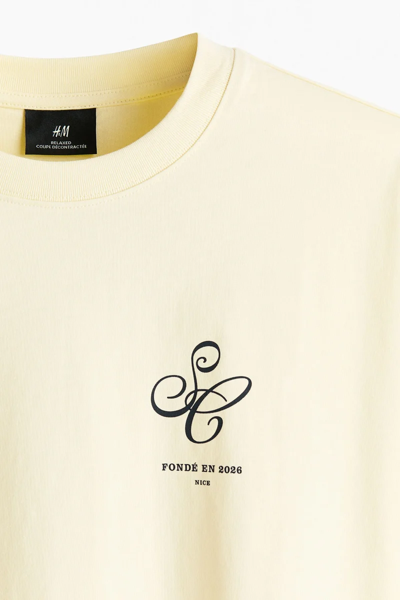 H&M  Relaxed Fit Printed T-shirt for Men | Best Price UAE