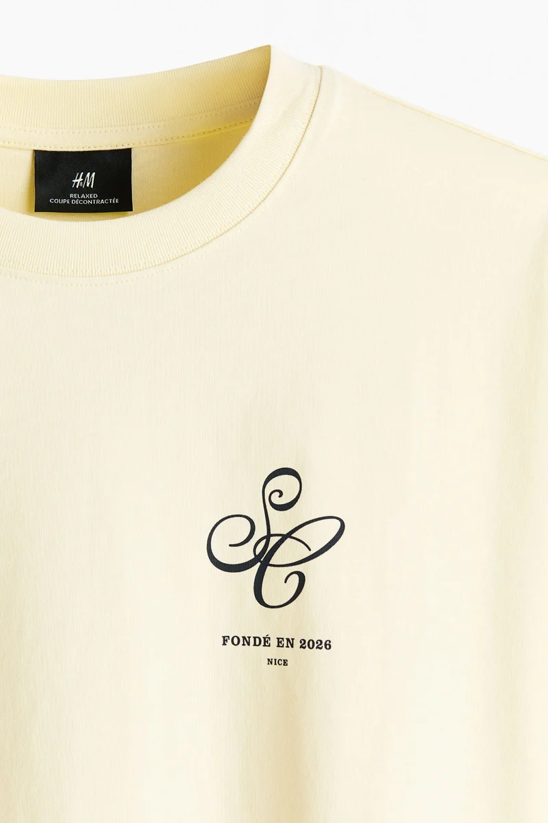 H&M  Relaxed Fit Printed T-shirt for Men | Best Price UAE