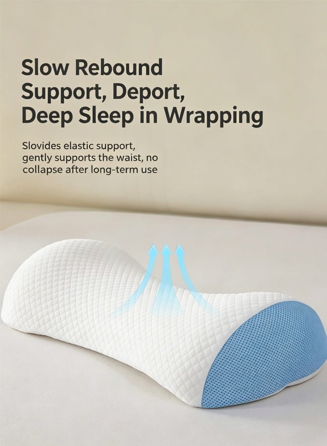 Keranixy Lumbar Sleeping Pillow,Lumbar Support Pillow, Lower Back Pillow,Waist Stretch,Ergonomic Back Support Memory Foam Lumbar Pillow, Lower Back Pain Relief, Detachable Washable Back Pillow Suitable for Car Seat, Office Chair, Recliner and Bed - Image 5