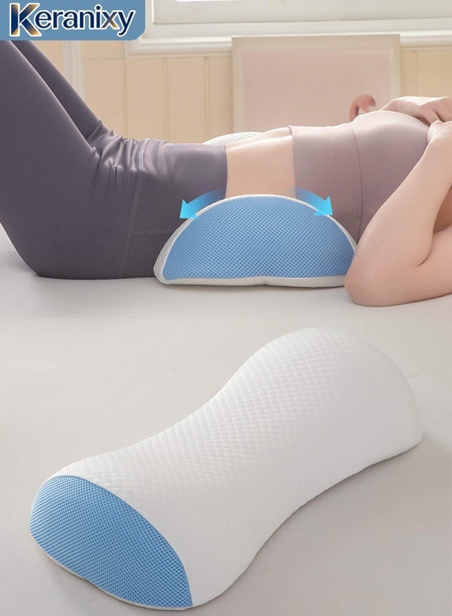 Keranixy Lumbar Sleeping Pillow,Lumbar Support Pillow, Lower Back Pillow,Waist Stretch,Ergonomic Back Support Memory Foam Lumbar Pillow, Lower Back Pain Relief, Detachable Washable Back Pillow Suitable for Car Seat, Office Chair, Recliner and Bed - Image 1