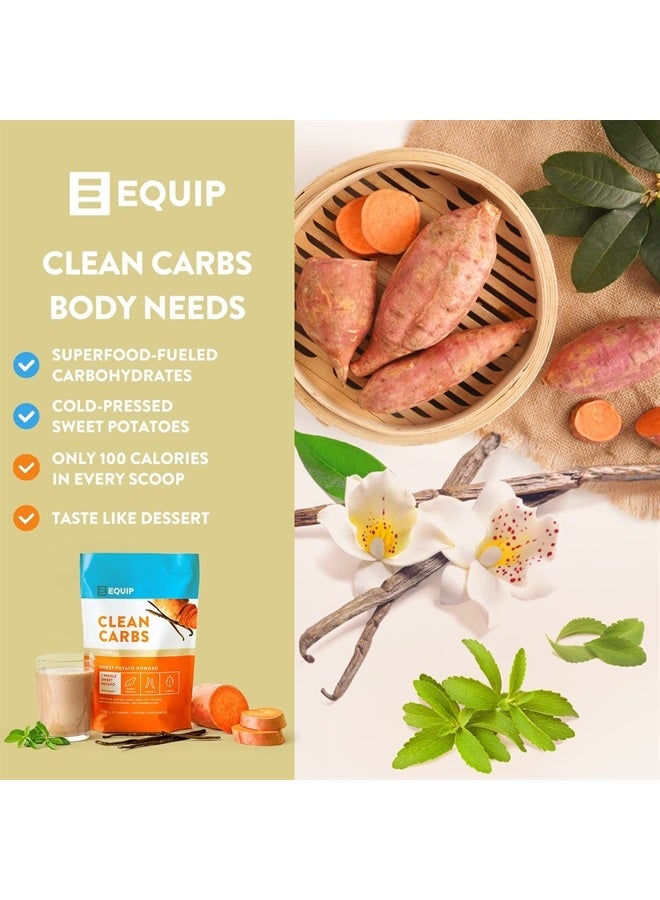 Foods Clean Carbs - Sweet Potato Powder - Plant Based Pre Workout Carb Powder, Made from Dried Sweet Potatoes Vanilla Flavor - 1.7 Pounds