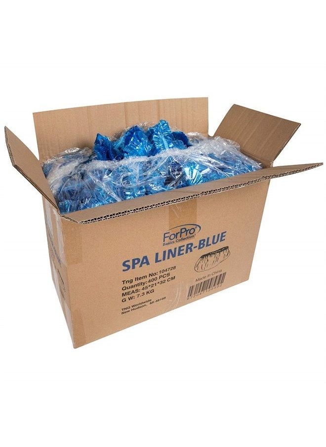 ForPro Professional Collection ForPro Basics Spa Liners, Blue, Fit All Pedicure Spas, Disposable Pedicure Liners, 400-count 