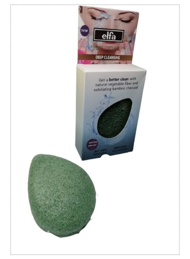 إيلفا إسفنجة حمام لتقشير الجسم الطبيعية من Konjac - Image 2