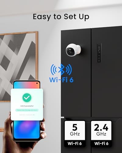 youkey S320 Magnetic Wire-Free Camera 2.5K QHD Security Camera with Dual Band WiFi 6, Built-in 8GB Storage, Color Night Vision, AI Human Pet Detection, IP65, No Monthly Fees - Image 5