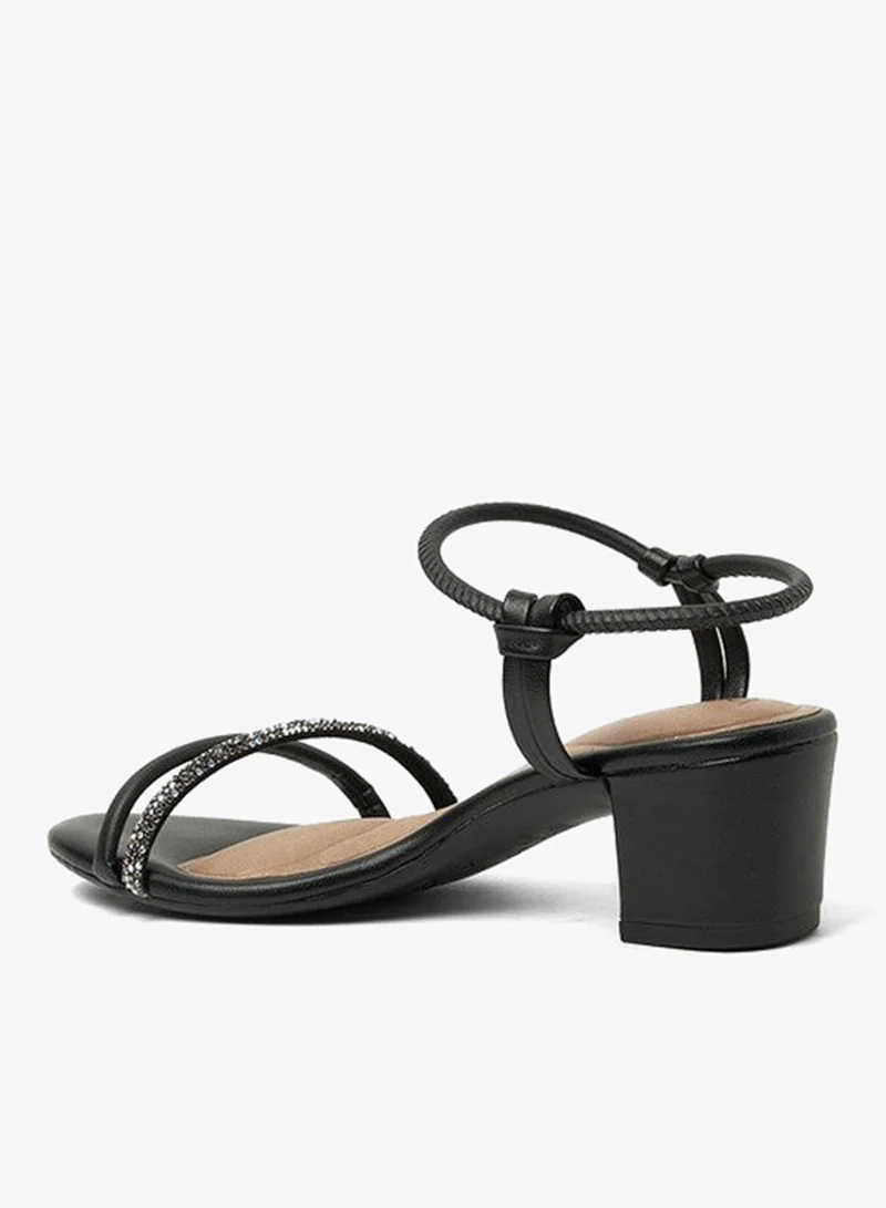 Beira Rio Black Heels Sandal for Women – Stylish Ladies Heel Sandals & Sling Back Heels for Girls for Women | Best Price UAE