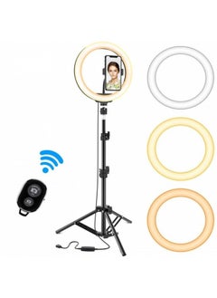 General Dual-position 10-inch Ring Lamp 12-inch 30cm Fill Light Beauty Lamp 26cm Selfie Lamp Photography Lamp Live Broadcast-Color:10 Inch 26cm Ring Lamp + Pan-tilt + Hose Mobile Phone Clip +110cm Tripod +  - Image 3