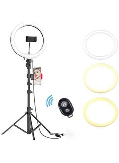 General Dual-position 10-inch Ring Lamp 12-inch 30cm Fill Light Beauty Lamp 26cm Selfie Lamp Photography Lamp Live Broadcast-Color:10 Inch 26cm Ring Lamp + Pan-tilt + Hose Mobile Phone Clip +110cm Tripod +  - Image 2