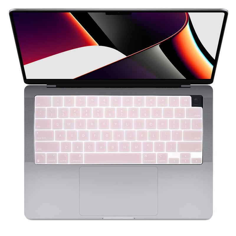 Se7enline Compatible with MacBook Keyboard Cover Skin for Mac Neo & Air 13/15 & Pro 14/16 inch (M5 M4 M3 M2 M1 A18 Pro) 2026/2025/2024/2023/2022/2021 Silicone Waterproof Dustproof Durable,Rose Quartz - Image 1