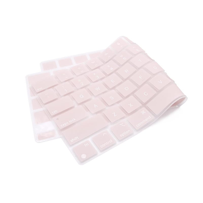 Se7enline Compatible with MacBook Keyboard Cover Skin for Mac Neo & Air 13/15 & Pro 14/16 inch (M5 M4 M3 M2 M1 A18 Pro) 2026/2025/2024/2023/2022/2021 Silicone Waterproof Dustproof Durable,Rose Quartz - Image 3