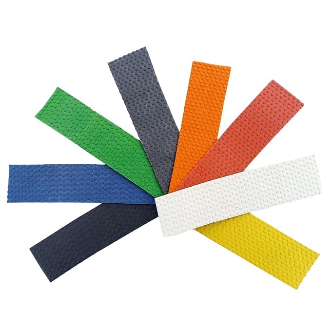 DayStar 7 Multicolor Cricket Bat Toe Guards with Adhesive – Black, Blue, Green, Orange, Red, White, Yellow – Durable Protection for Bat Toe (Universal Size Pack of 8) - Image 2