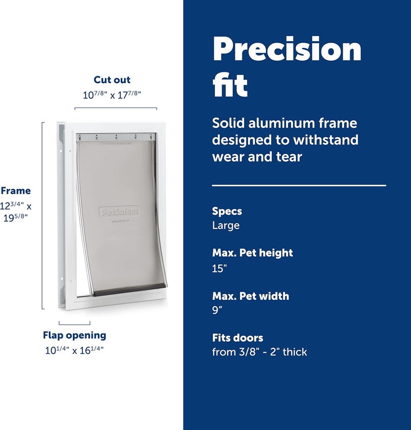 PetSafe Freedom Aluminum Pet Door for Dogs and Cats, Large, 10 x 16 Inches - Image 3