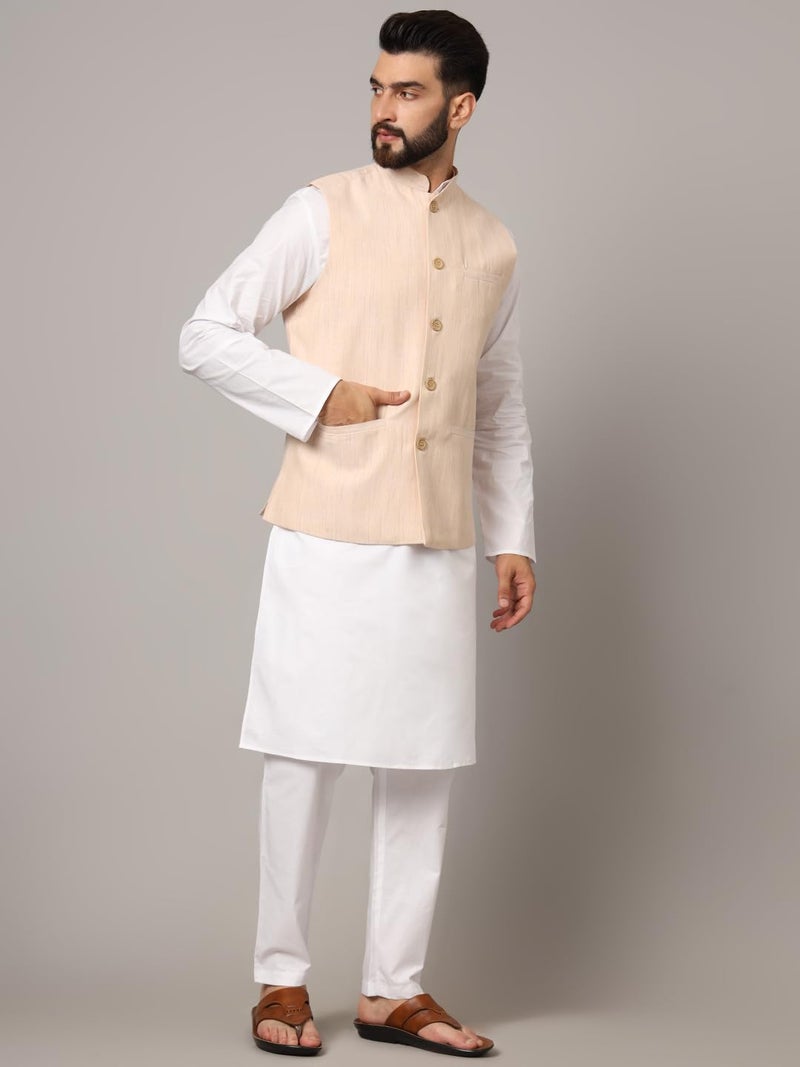 LATEST CHIKAN Men's Nehru Jacket/Waistcoat Sophisticated Ethnic Wear - SARRI-LJ-BG-36 - Image 3