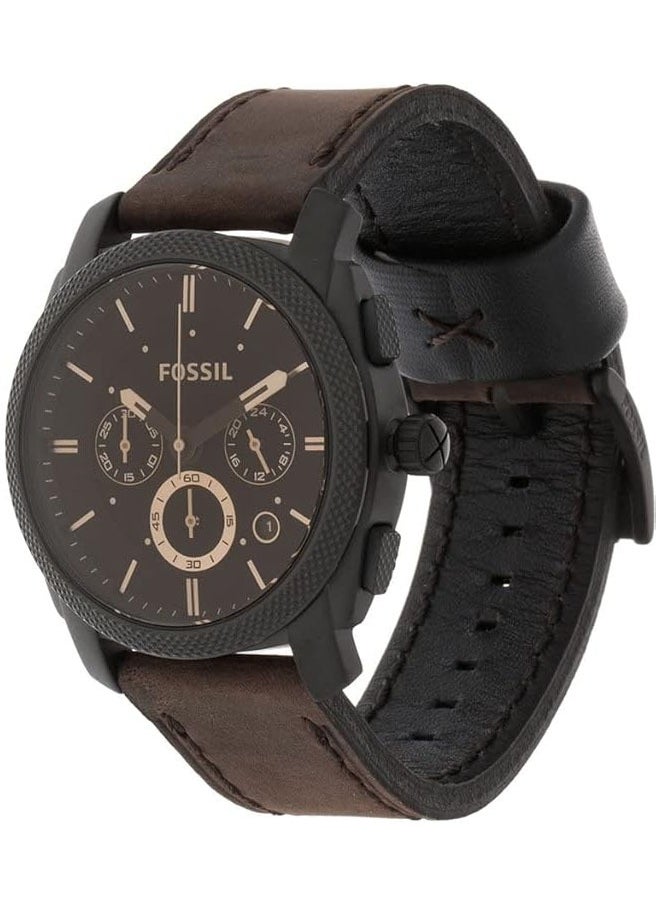 FOSSIL Men's waterproof leather simulated quartz watch -FS4656  - Image 2