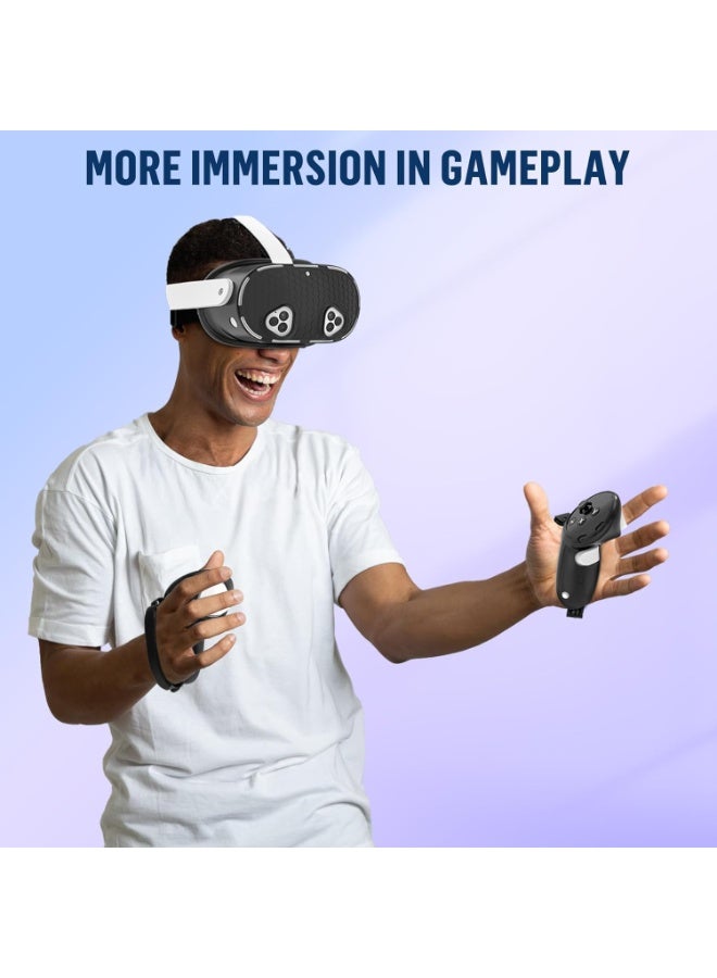 CENXI Silicone Cover Set Compatible with Meta Quest 3S Accessories, VR Protector Face Cover, Controller Grips, Front Shell Headset Cover and Lens Protective Cover for Meta/Oculus Quest 3S Accessories - Image 1